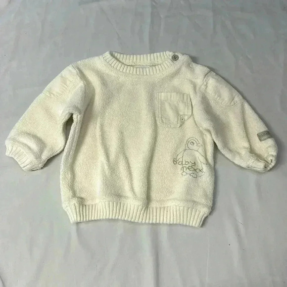 Mexx - Long  sleeve Sherpa like pullover penguin sweater. Size 3-6 months - Picture 1 of 5